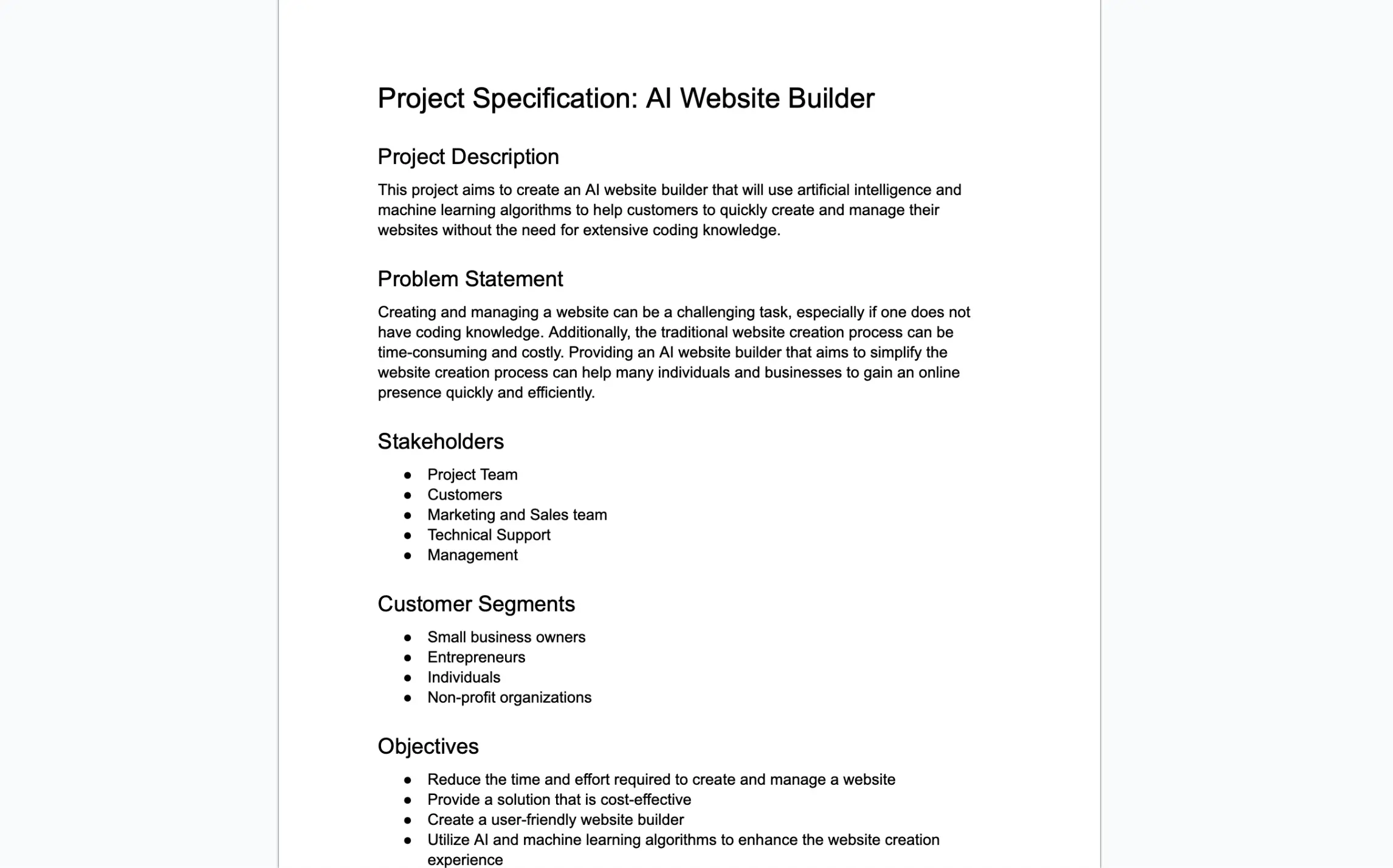 Free Project Charter Template AI Generator Supercharged